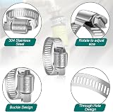 Leryati 10Pcs 13-19mm Stainless Steel Hose Clips Clips Worm Drive 304 Pipe Clamp view 3