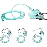 Adult Elongated Standard Oxygen Mask with 6.6' Tubing and Adjustable Elastic Strap - 3 Packs - Size XL