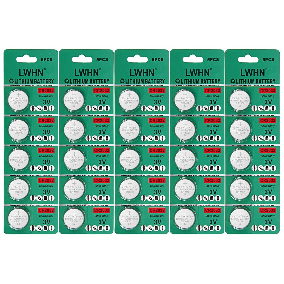 25 Pack CR2032 Battery 3v Lithium CR 2032 Batteries for Small Electronics