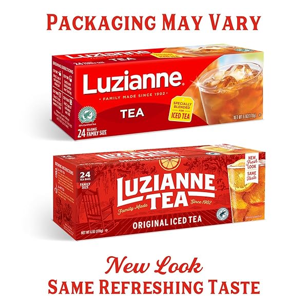 LUZIANNE UNSWEETENED ICED TEA BAGS, FAMILY SIZE, 24CT BOX (PACK OF 1)