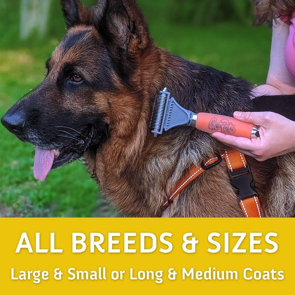 GoPets Dematting Comb with 2 Sided Professional Grooming Rake for Cats & Dogs: Pet Supplies