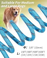 Joytale 5 10 15 20m Long Dog Training Lead with Padded Handle Blue 10mm view 6