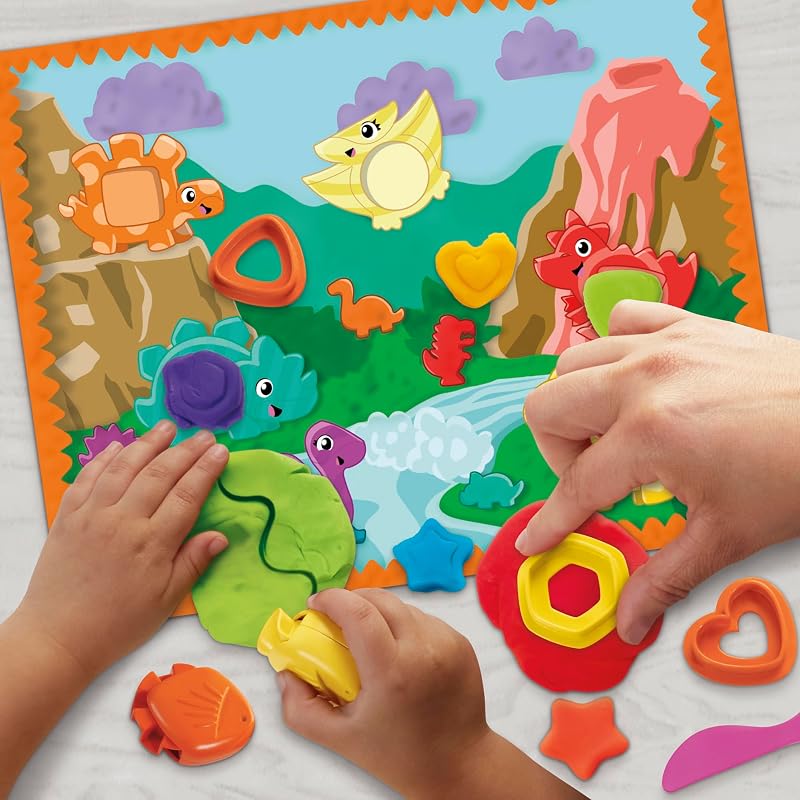 Starters Dino des Formes et Couleurs, Pâte à Modeler, Activité Manuelle, Activité Manuelle, Dès 3 Ans