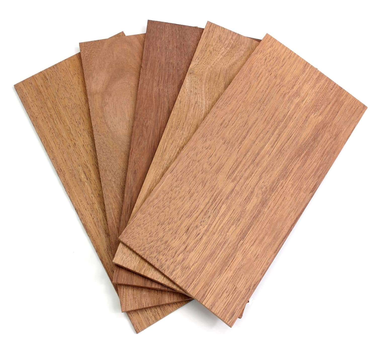 wodewa Placage de Bois 4mm Lot de 5 Plaques 30x14cm Zebrano Feuille de