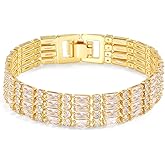 Fydesta 14K Gold Plated Tennis Bracelet for Women – Classic CZ Link Design, Fits 6.0"–7.2" Wrists – Stylish Sparkling Jewelry Gift, Timeless Tennis Bracelets for Women