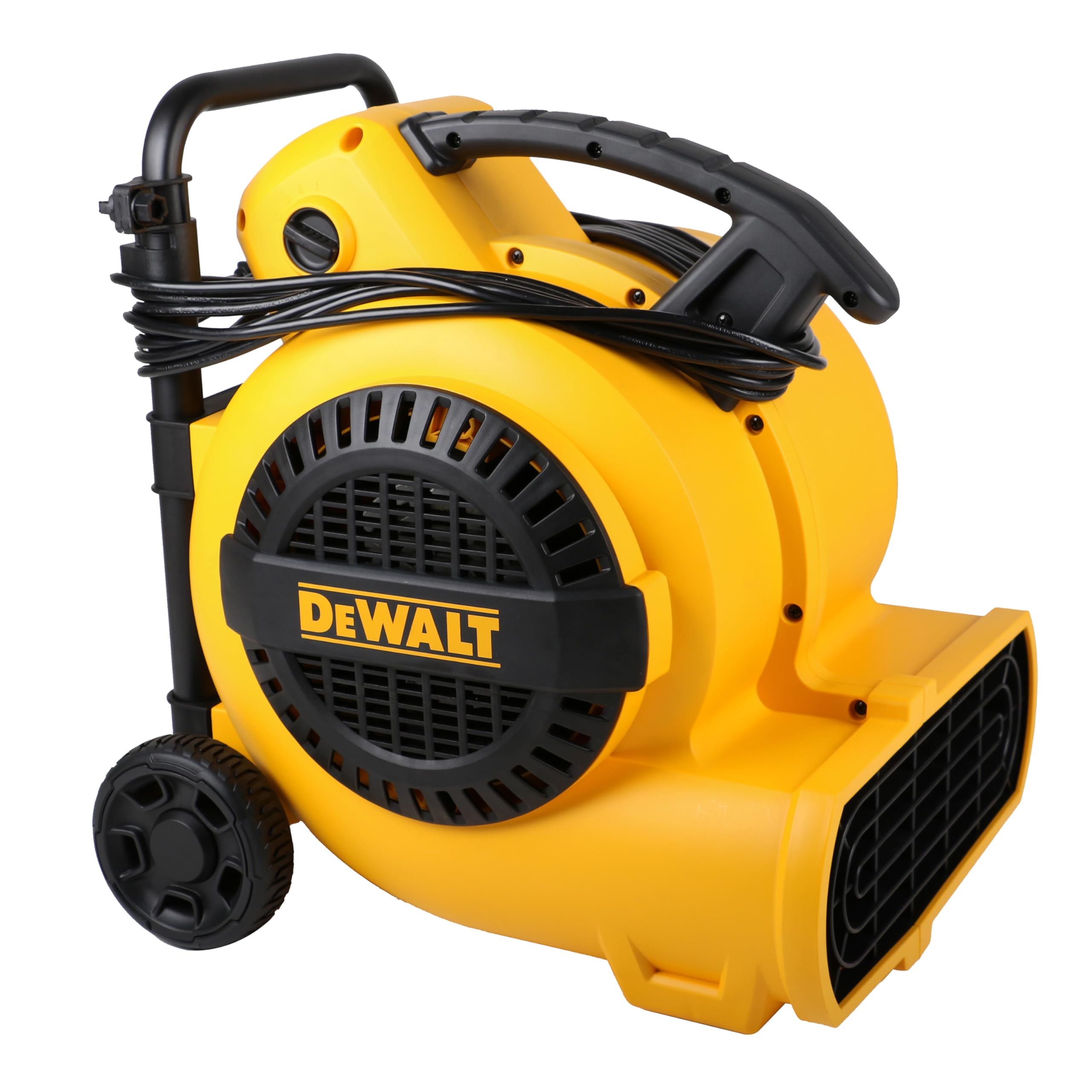 DEWALT 3/4 HP Air Mover, 3 Speed MAX 1800 CFM Floor Fan, Portable Utility Blower Fan, DXAM-2818 Yellow