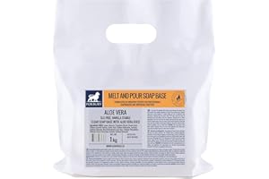 Forbury 2,2lb Aloe Vera Clear Soap Base Melt and Pour, SLS free, vanilla stable, Transparent Soap Base