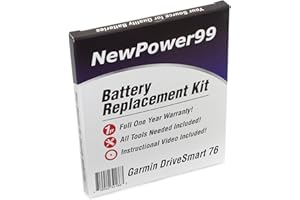 NewPower99 Battery Replacement Kit for Garmin DriveSmart 76 with Tools, Video Instructions, Long Life Battery