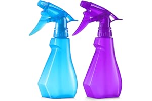 DilaBee Spray Bottles [ 8 Oz ] Water Spray Bottle for Hair, Plants, Cleaning Solutions, Cooking, BBQ, Squirt Bottle for Cats, Empty Spray Bottles - BPA-Free - Multicolor (2-Pack, Blue and Purple)