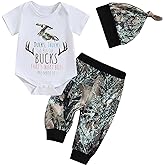 Hunting Baby Clothes Newborn Infant Boys Duck Deer Hunting Bodysuit and Jungle Camo Pants Outfit Set