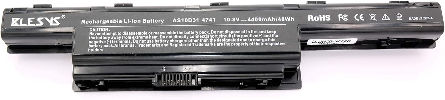 BLESYS 4400mAh/48Wh AS10D31 AS10D71 AS10D73 AS10D41 AS10D51 AS10D56 AS10D61 AS10D75 AS10D81 AS10D3E AS10D5E AS10G31 AS10G3E Laptop Battery for Acer Aspire Packard Bell EasyNote eMachines Gateway - Image 3