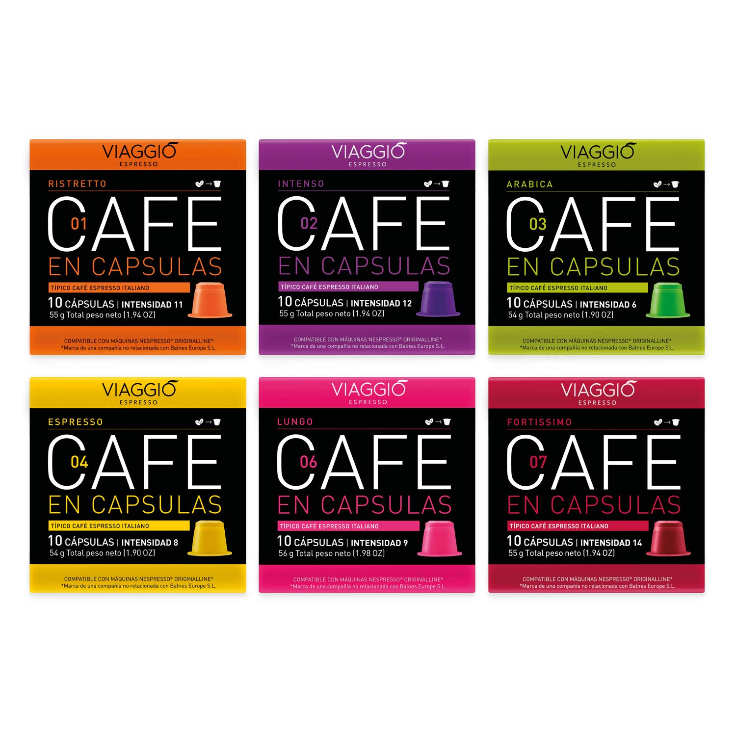 Viaggio Espresso Coffee Capsules Compatible with Nespresso Machines  Selection Without Decaffeination (60 Capsules)- Buy Online in Botswana at  botswana.desertcart.com. ProductId : 48958721.