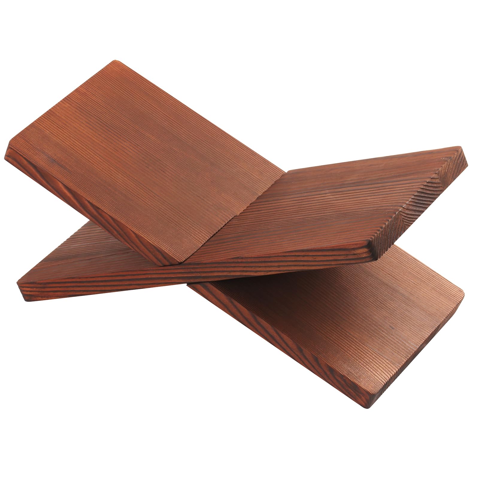 Photo 1 of Wood Book Stand for Reading - Book Display Stand, Cook Book Stand, Textbook Stand, Recipe Book Holder Stand, Open Book Holder (Black) (Redwood)