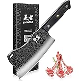 ENOKING 7.1″ Butcher Knife & Chef’s Knives – Hand Forged High Carbon Stainless Steel, Full Tang for Kitchen & Outdoor Meat Cutting