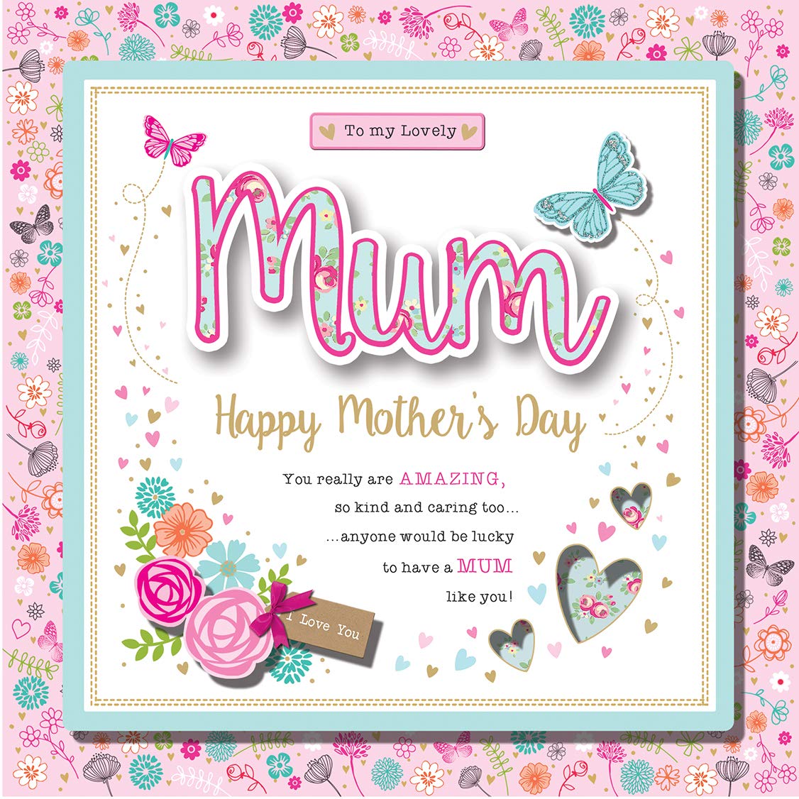 Regal Publishing Mother's Day Single Boxed Card Mum - 31cm sq