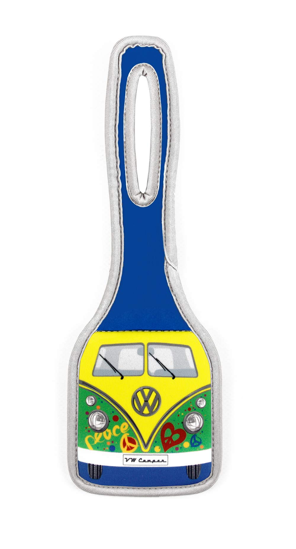 BRISA VW Collection - Volkswagen Suitcase Luggage Address Tag Travel Label with T1 Bus Campervan Design (Peace/Green) โ image 1