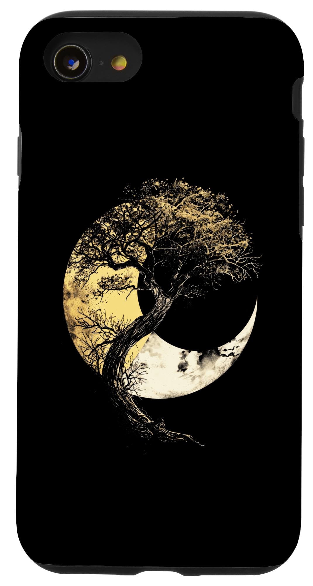 Minimalism Tree Yin Yang Nature Single Moon tree Case for iPhone SE (2020) / 7 / 8