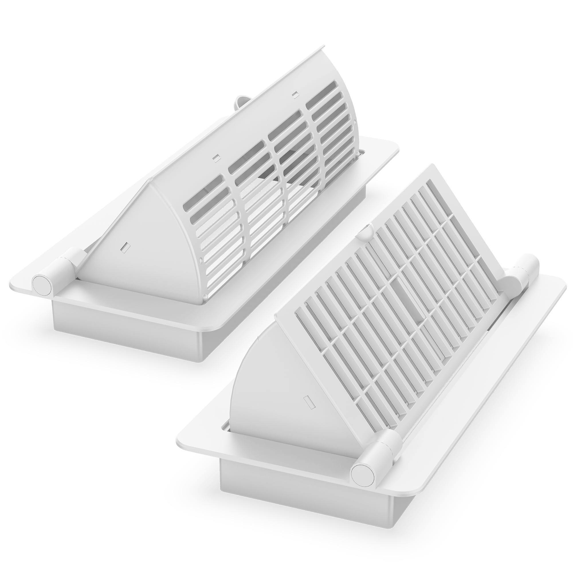 Photo 1 of Floor Register Deflectors 2 Pack, Heat Air Vent Deflectors for Home Floor 4 x 10 Inch, Adjustable Plastic Pop Up Floor Register Use for Home, Office, White