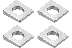 PATIKIL 4pcs Beveled Square Washers, M10x22mm Square Beveled Washers Bearing Strut Plate Flat Pad Spacer 304 Stainless Steel 