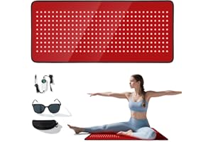 PZJDSR Red Light Therapy Mat for Full Body Pain Relief, 340 LEDs Near Infrared Light Therapy Pad, 660nm& 850nm 2in1 LEDs Light Blanket for Back Belly Knee Joint Muscle Pain Relief