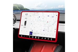 ernica Screen Silicone Protector for Tesla Model 3 2023 2017-2022,Model Y 2024 2020-2023,Interior Decor Accessories for Tesla Bordeaux Red