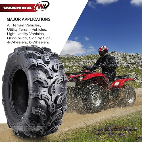 Set Of 4 ATV/UTV Tires - 27x9-12, 6PR, Road Guider LB003 Tread Pattern