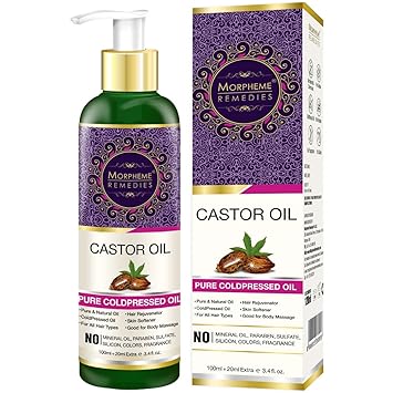 Morpheme Remedies Pure Cold Pressed Castor Oil For Hair & Skin Care, 120ml