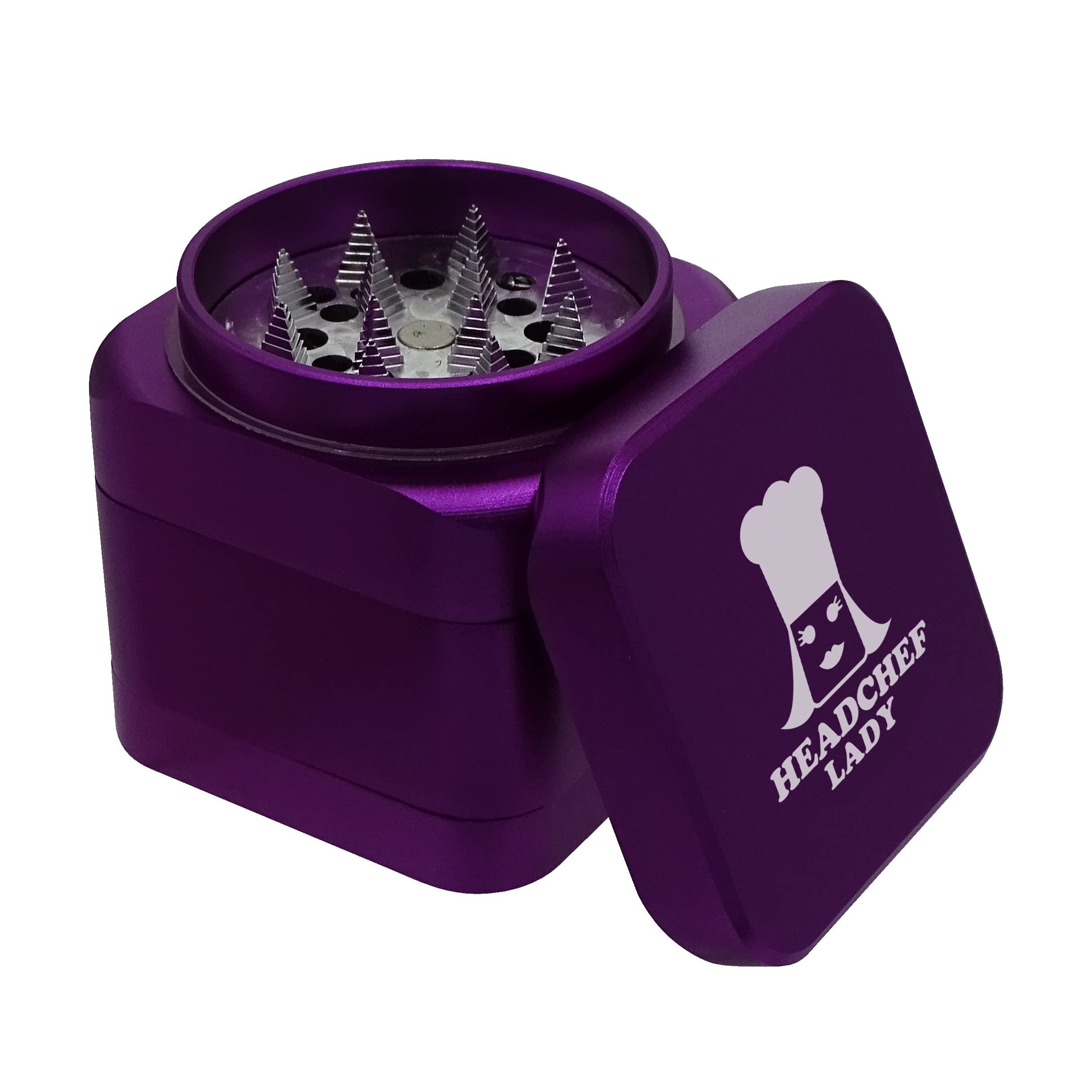 Headchef Lady Cuboid Grinder 4-Piece, Size 55 mm, Purple