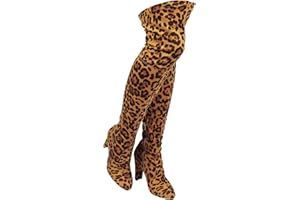 Wild Diva Amaya-01 Women's Thigh High Sexy Over The Knee Pullon Trendy Comfortable Chunky High Heel Boots