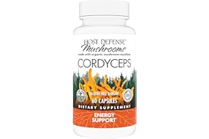 Host Defense Cordyceps Capsules - Immune & Energy Support Supplement - Kidney Health Supplement with Cordyceps - Fitness Support Supplement to Aid Oxygen Uptake - 60 Capsules (30 Servings)*