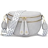 KKXIU Crossbody Sling Bag for Women Trendy Fanny Pack Vegan Leather Chest Bag | Trendy