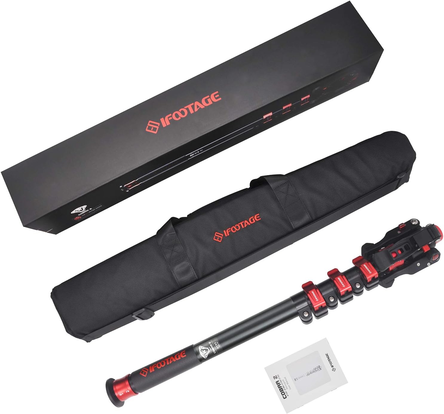 IFOOTAGE Video Monopod Professional 71" Aluminum Telescopic Monopods with Folding Three Feet Support Base Compatible for DSLR Camcorders : Camera & Photo