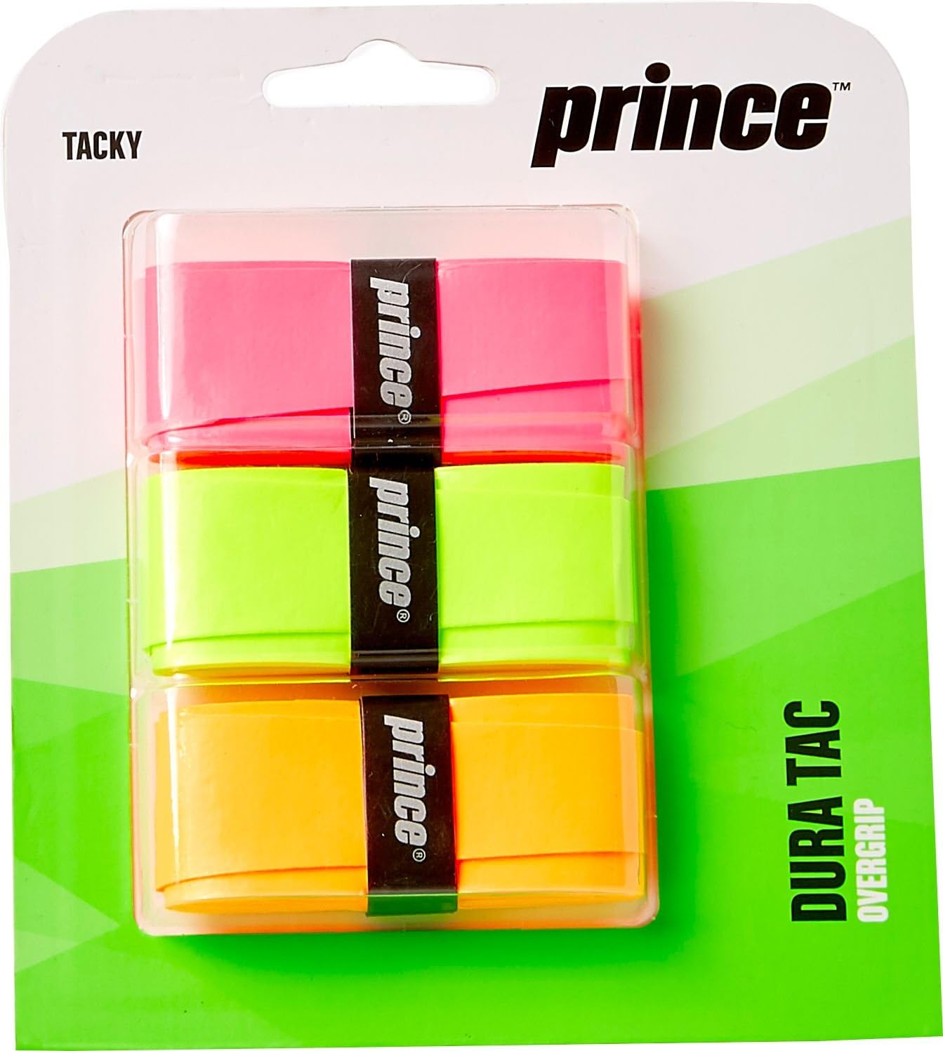 Prince 3 Pack Dura Tac Over Grip (Neon)