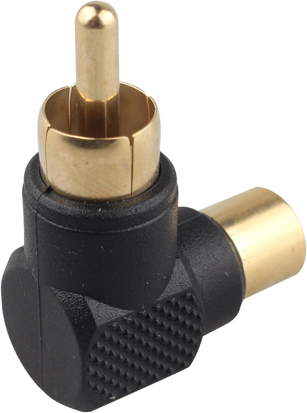 Futheda 2PCS RCA Phono Adaptor Male to Female Right Angled (90 Degree) Adapter, Gold - Image 4