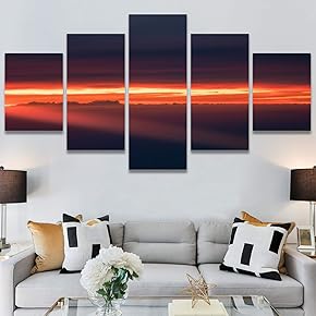 SIGNWIN 5 Panel Canvas Wall Art Landscape Mountain...