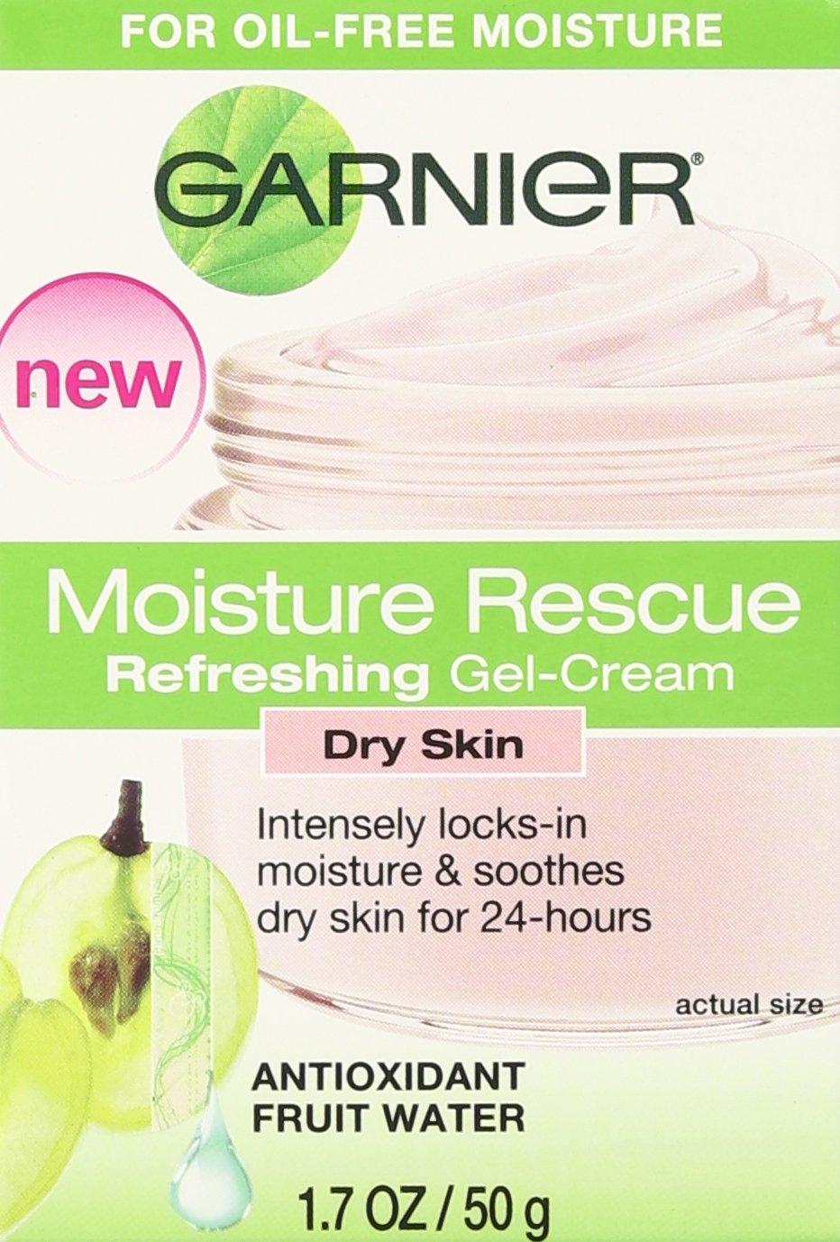 Garnier SkinActive Moisture Rescue Face Moisturizer, For Dry Skin, 1.7 oz.: Prime Pantry