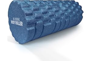 The Original Body Roller - High Density Foam Roller Massager for Deep Tissue Massage of The Back and Leg Muscles - Self Myofascial Release of Painful Trigger Point Muscle Adhesions - 13" Blue