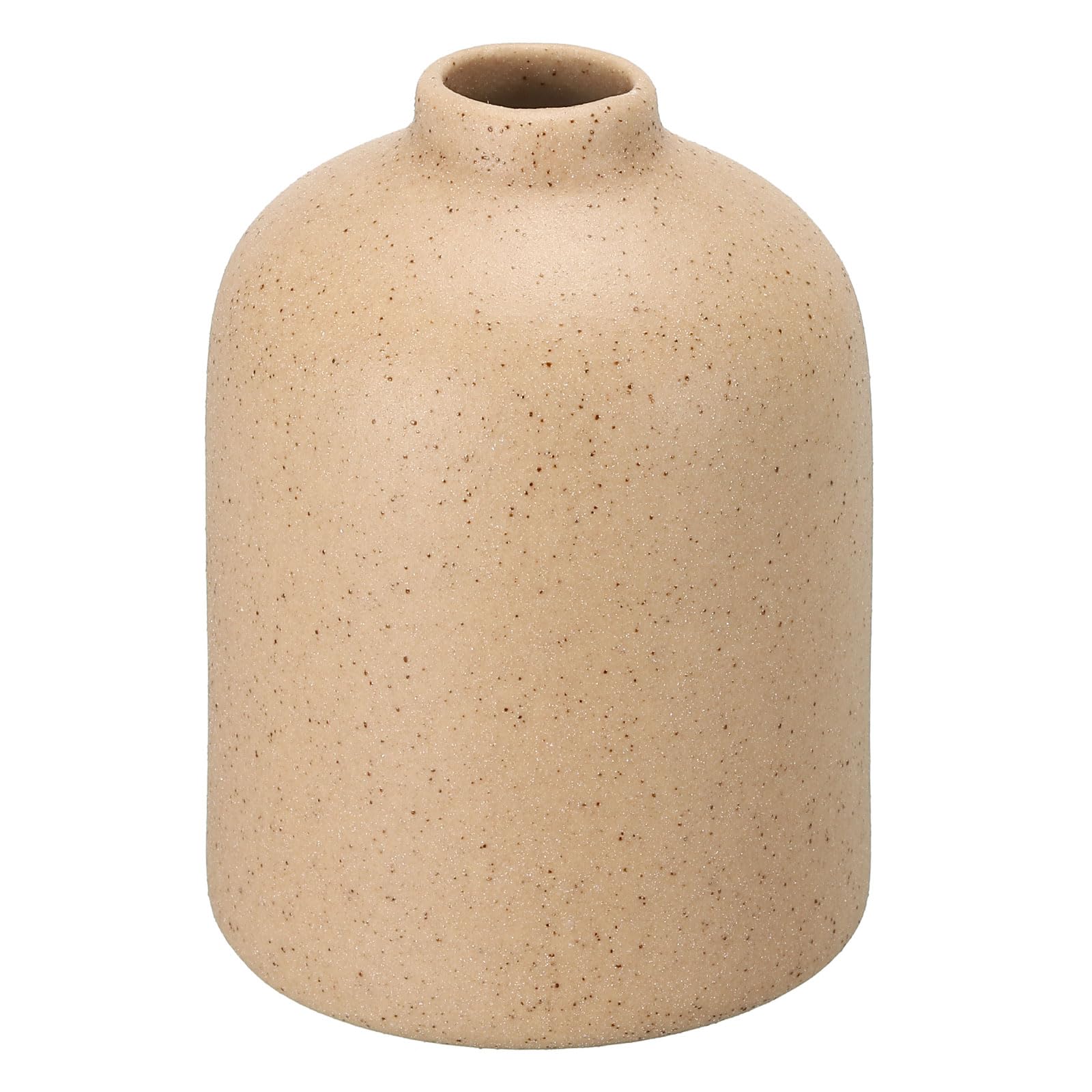 PATIKIL Flower Vase, Ceramic Vases for Flowers Minimalist Floral Vase Table Centerpieces for Home Room Decoration, Light Brown