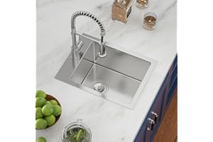 Lofeyo 15" x 20" Drop In Bar Prep Sink - Stainless Steel 16 Gauge Single Bowl Deep Topmount Kitchen RV Bar Sink Basin