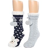 Cuddl Duds Women Warm Winter Cold Weather Multipack Super Soft Comfortable 2 Pair Pack Slipper Lounge Socks