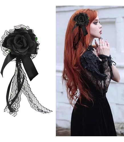 ヘアアクセサリー Rose Bow Hair Clip Amazon.com : Generic Rose Bow Hair Clip Lolita Gothic Rose Bowknot