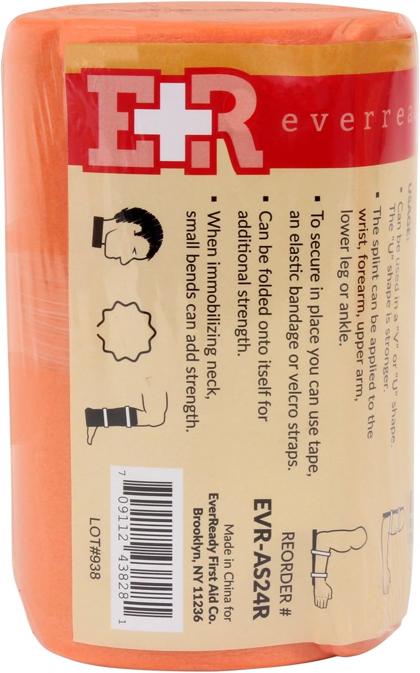 Ever Ready First Aid Universal Aluminum Splint, 24 Inch Rolled - 3 Pack: Health & Personal Care