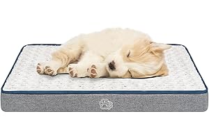 EMPSIGN Reversible Cool and Warm Dog Bed for Crate Pad, Pet Beds with Washable and Removable Cover, Dogs Crate Bed Sleeping Mats, Bed for Dog Crate for Large Medium Small Dogs, Grey