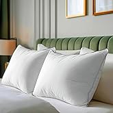 SANSWAN Luxury Goose Down Pillow King Set of 2, Cooling Breathable Hotel Quality Medium Firm for Hot & All Position Sleepers, Hypoallergenic