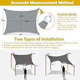 MOKANI Sun Shade Sail 3x4m Rectangle UV 95% Waterproof Canopy view 6