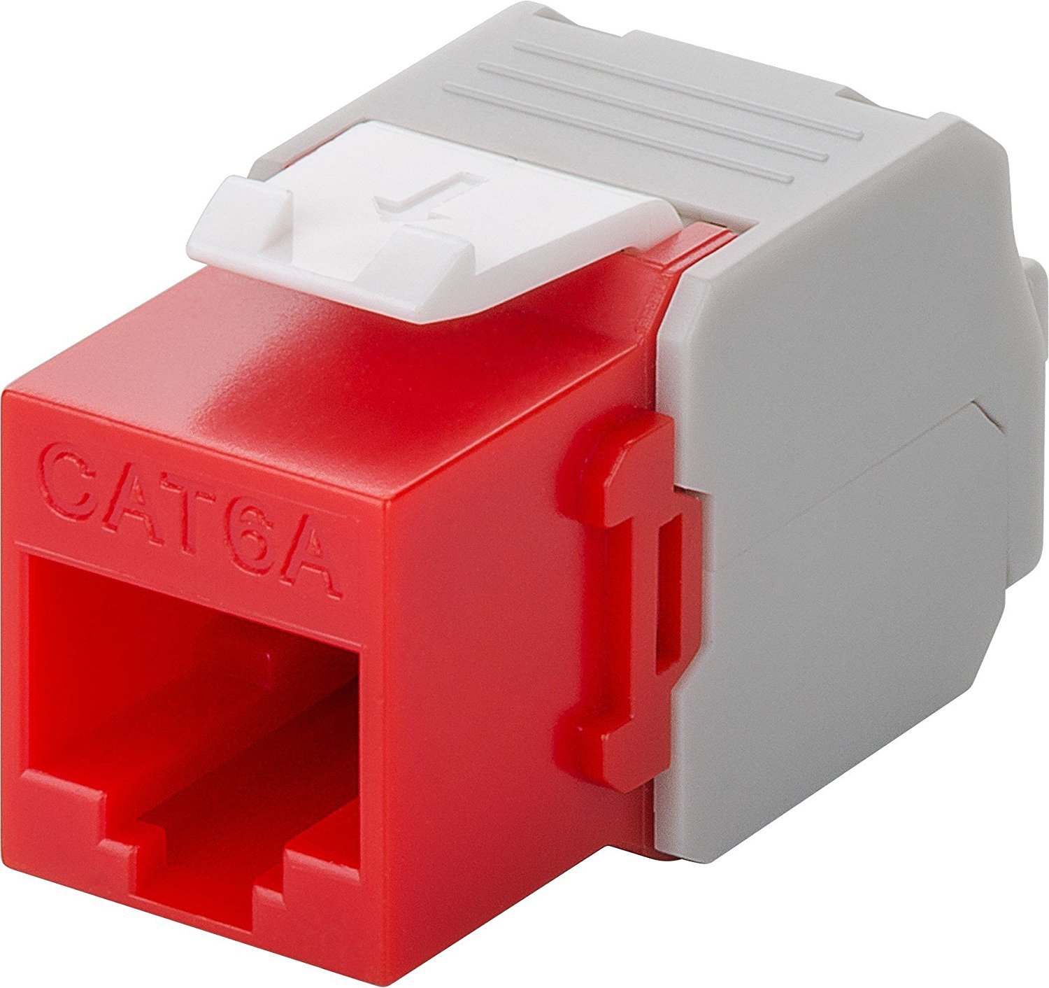 Goobay 90689 Keystone Module, RJ45, CAT 6a, UTP, Red