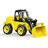 Dolu Excavator Super Loader Sit On Construction Toy, Yellow, Ages 3 and Up | Working Bucket Arm, Lever Hand Control, Molded Plastic Build, Ride and Scoop Play, for Sand or Garden