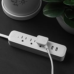 Globe Electric 22811 9ft Fabric Extension Cord, 3