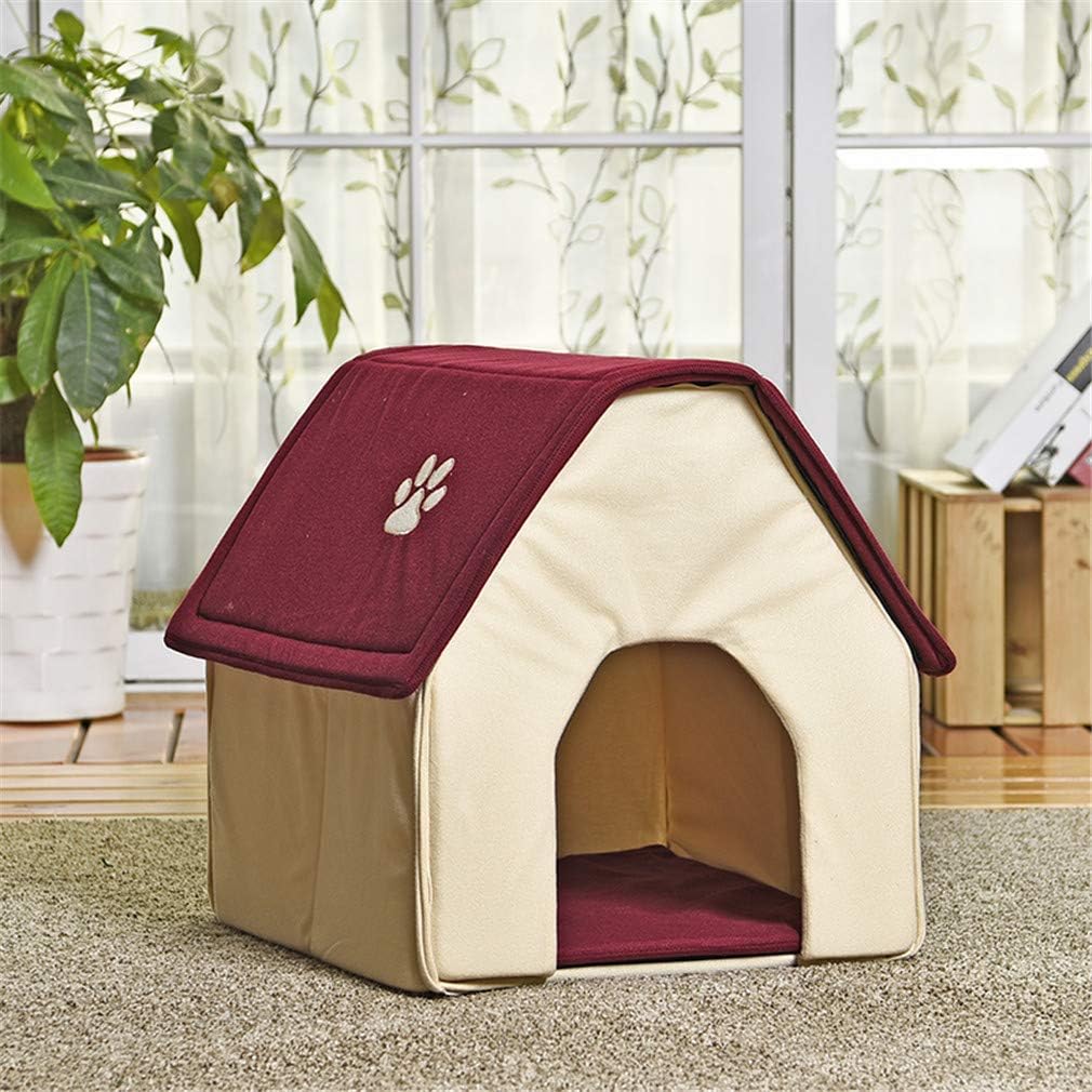 eukd Dog Bed Soft Dog House Blanket Option Pet Cat Dog Home