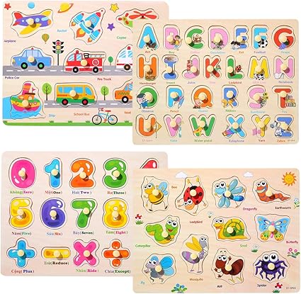 wooden peg puzzles for 1 year olds